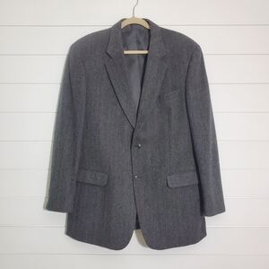 Cricketeer Vintage 100% Wool‎ Sport Coat Herringbone Jacket Blazer. Size: 46R
